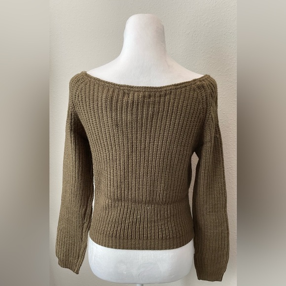 Cozy Knit Sweater in Olive Green - Picture 2 of 6